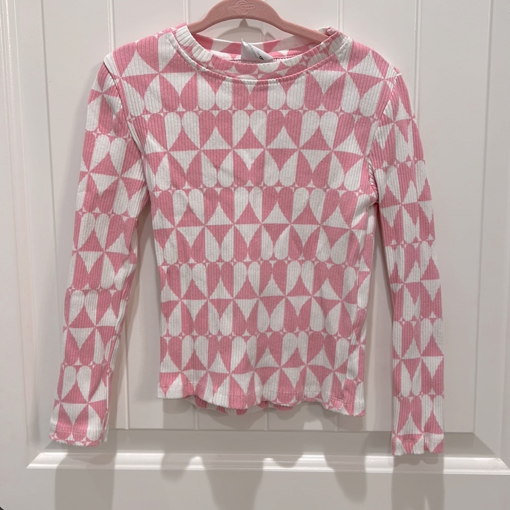Zara Heart Geometric Print Long Sleeve